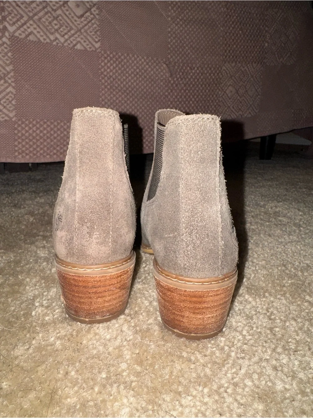 Timberland Women's Taupe Suede Chelsea Booties